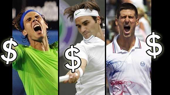 Federer-Djokovic-Nadal, tenistas mejor pagados en 2015