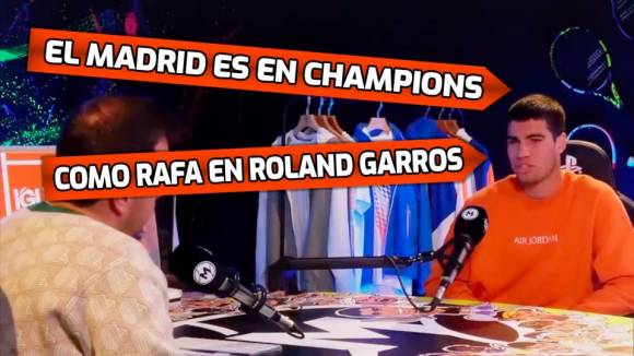 Carlos Alcaraz preguntado por el Real Madrid en el Mutua Madrid Open 2023